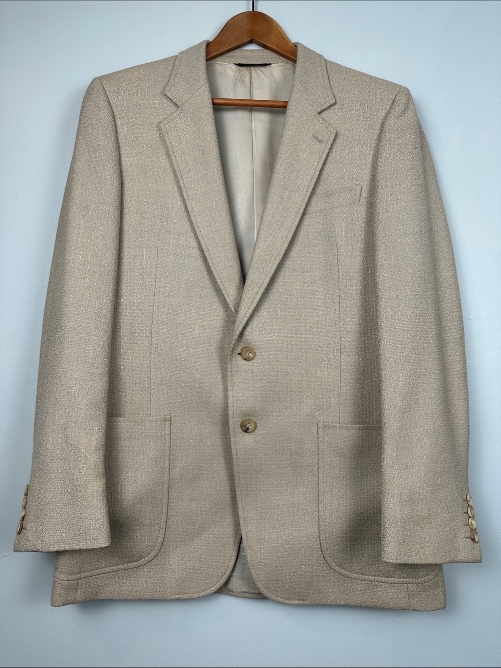 Vintage Wool Silk tweed men’s blazer unisex union made 40R